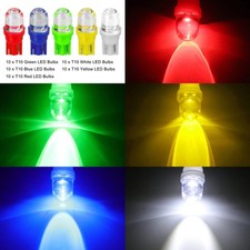 50pcs T10 194 168 2825 Led Instrument Gauge Cluster Dash Light Bulbs 5 Colors