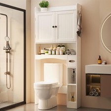 Over The Toilet Storage Cabinet, 32.3" W x 70.3" H Over Toilet Bathroom