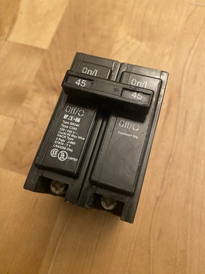#ad Eaton Cutler Hammer BR245 Circuit Breaker 2 Pole 45 Amp 120 240V $15.00
