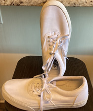 Vans Authentic Shoe True White Unisex Classic Canvas Mens 9.5 Item 721356 L K