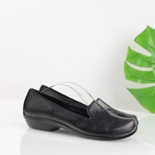 Dansko Womens Olivia Loafers Size 38 7.5 Black Leather Shoes Flats Work Nursing