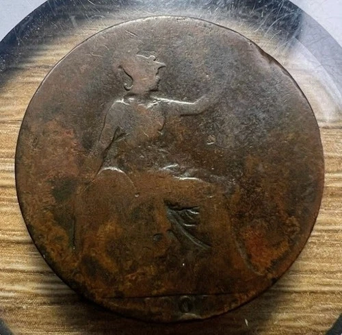 Photo of a 1901 Victoria Half Penny from an eBay listing that sold on Jul 8, 2026