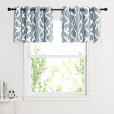 RYB HOME Short Curtains for Small Window, Room Darkening Rustic Boho Window