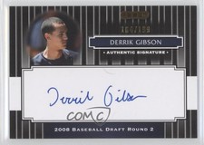 2008 Razor Signature Series Black 164/199 Derrik Gibson #136 Auto 0a1