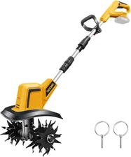 Cordless Electric Garden Tiller,330Rpm Electric Garden Tiller, 8 in Tilling Widt
