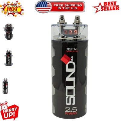 2.5 Farad Digital Audio Capacitor - Compact & Lightweight, 2500 Watts Power