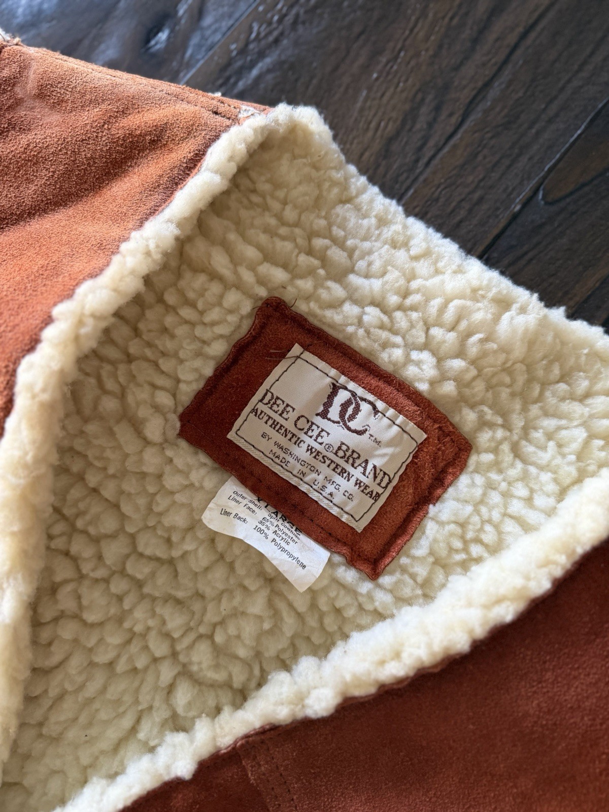 Dee Cee Brand Authentic Western Split Cowhide Ves… - image 3