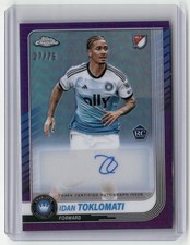 2025 Topps Chrome MLS Purple Idan Toklomati Auto 27/75 Charlotte FC