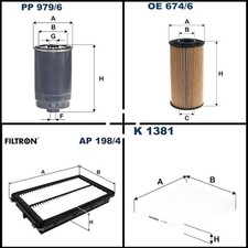 Filtron Filterset, Inspektionspaket für Kia SORENTO III OPTIMA Sportswagon