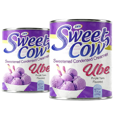 Ube Condensed Milk, 13.40 Oz (Pack of 2) | Jans Sweet Cow Ube Sweetened Condense