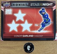 Conor Garland 2021-22 Upper Deck Credentials 3rd Star of the Night #3S-4