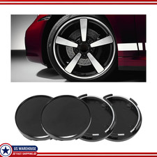 4pcs Black Snap-in Center Caps Wheels 2.36in X 2.2in X 0.57in Hub Ccolor Black