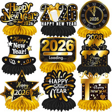 Happy New Year 2026 Honeycomb Centerpieces New Year'S Eve Party Decorations 12PC
