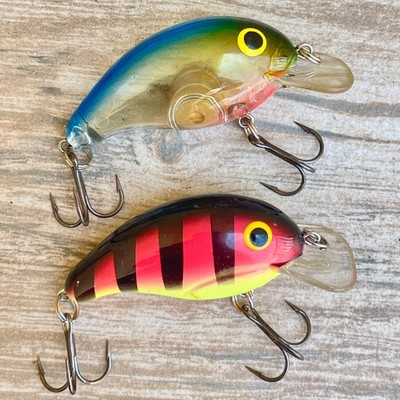 Bandit 100 Series Crankbait Vintage Lot Mistake Ghost Blue Vintage 2'' Bass Lure