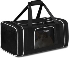 Petskd 17x12x8.5in Pet Carrier, Airline Approved Travel, Black, NewOpenBox