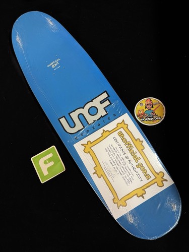 RARO Mark Gonzales ATM Click Azul Sumergido Tabla de Monopatín No Oficial Certificado de Autenticidad Limitado - Imagen 9 de 10