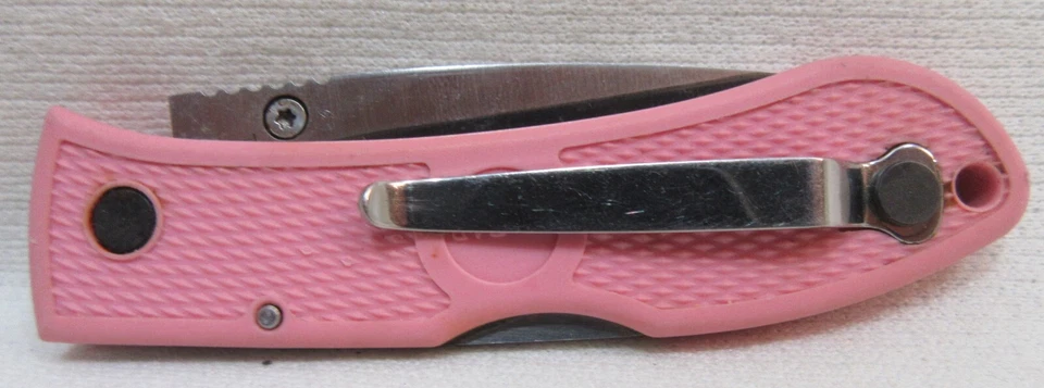KA-BAR 4072 Rosa Cinta Cáncer de Mama DOZIER Cuchillo Plegable Bloqueo con Clip Foto 2 de 4