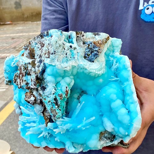 15.51LB sea patterned natural blue textured crystal, Chinese blue Aragon stone - 第 6/16 張圖片