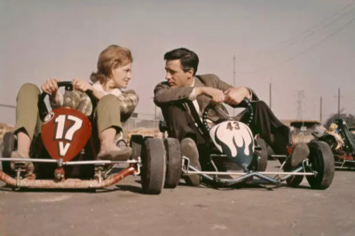 Angie Dickinson John Cassavetes Rennen Go Karts im Don 4x6 Foto
