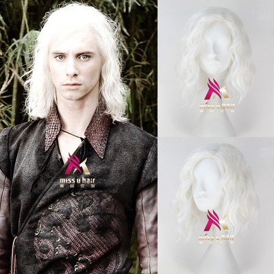 A Game Of Thrones Viserys Targaryen Short White Wavy Men S
