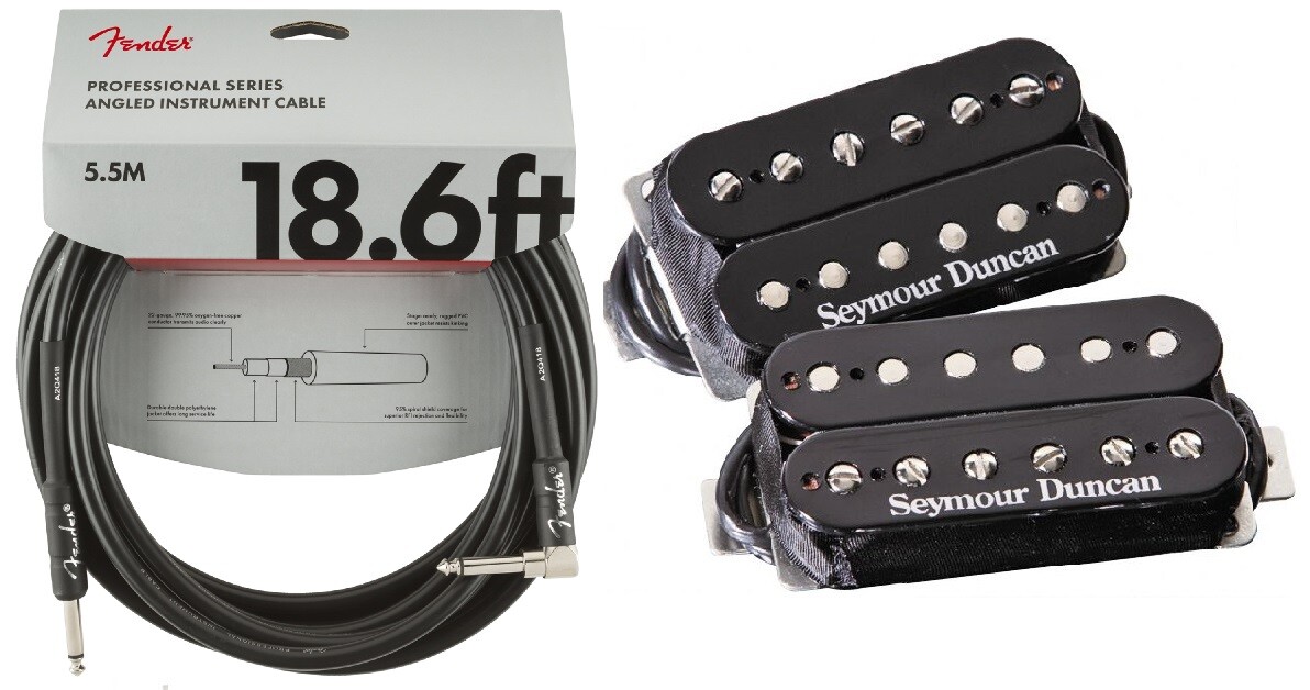 Seymour Duncan Distortion SH-6 & SH-2 Jazz Black Humbucker Set ( FENDER 18FT )