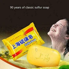 10 ShangHai Sulfur Soap Acne Blemish Blackhead Anti-Mites Scabie Itch Excess Oil