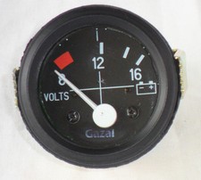 8-16 VOLTMETER CAR VAN TRUCK 52 MM BLACK DIAL GAUGE UNIVERSAL CLOCK 12V