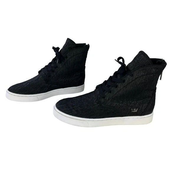 Botas deportivas Supra negras altas para mujer talla 7 Foto 3 de 4