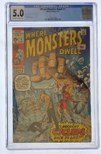 Where Monsters Dwell #1 CGC 5.0 Marvel Comics 1970 Jack Kirby cover