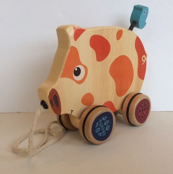 MyBToys Wooden Pull Along Pig - podobnig.at