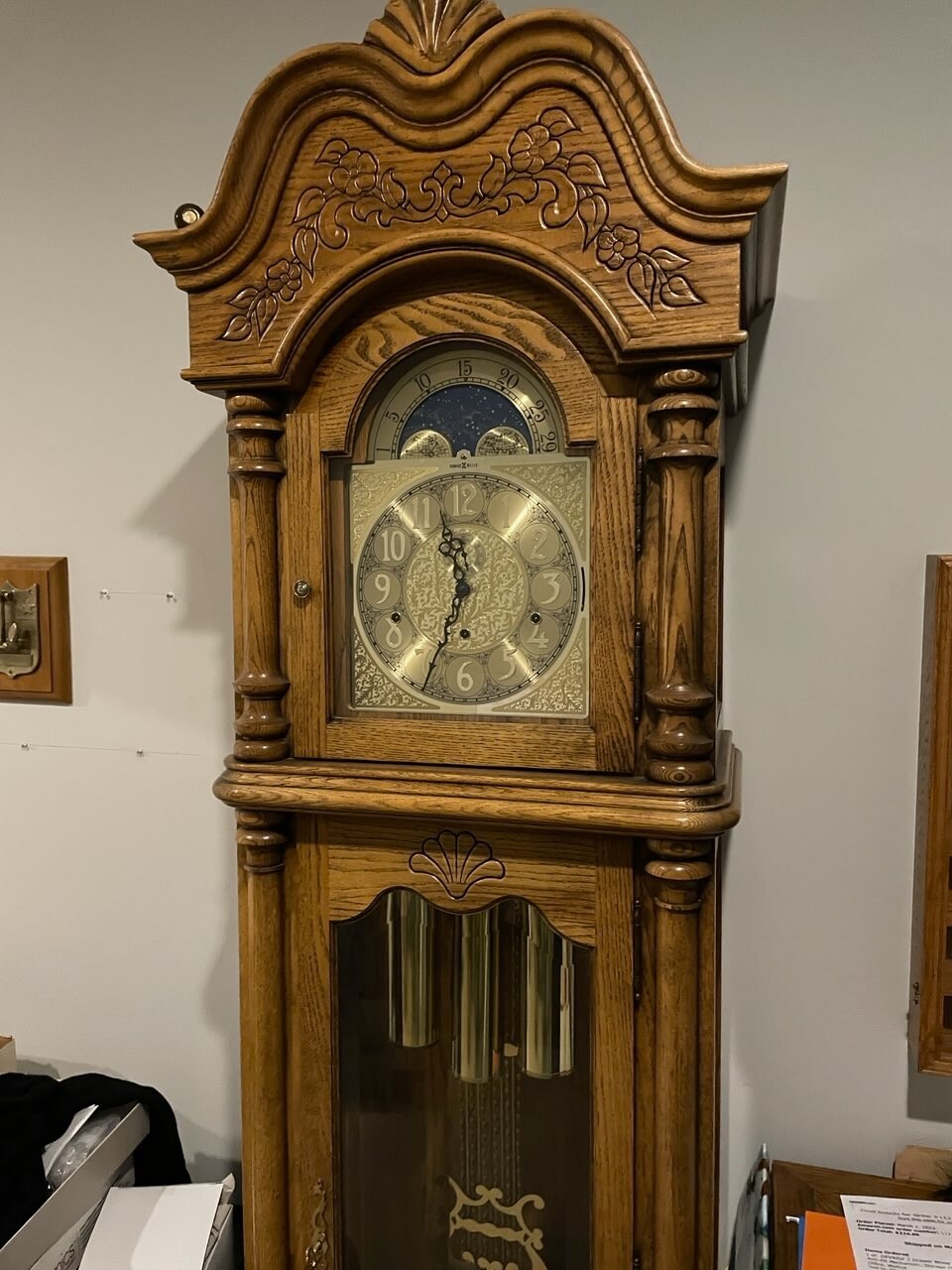 grandfather clock howard miller eBay