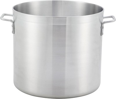 Polished Silver 16 Qt Aluminum Stockpot - Chef s Kitchen Essential