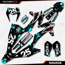 Black Cyan Savage Racing Graphics Kit fit KTM 20-23 EXC EXCF XCW 200 250 300 450