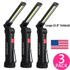 COB LED Work Light USB Rechargeable Magnetic Flashlight Hand Lamp Inspection US