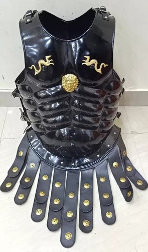 Roman Muscle Medieval Armor suit jacket with leather Belt Halloween Costume Gift - Picture 4 of 8