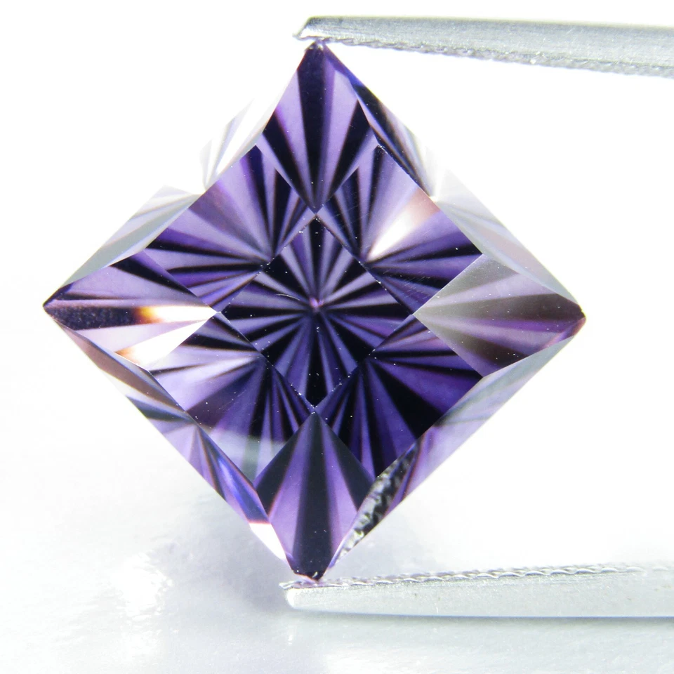 Gema suelta corte a cuadros de moda 16,37 quilates genuina 100 % natural amatista 13,4 mm VDO Foto 2 de 2