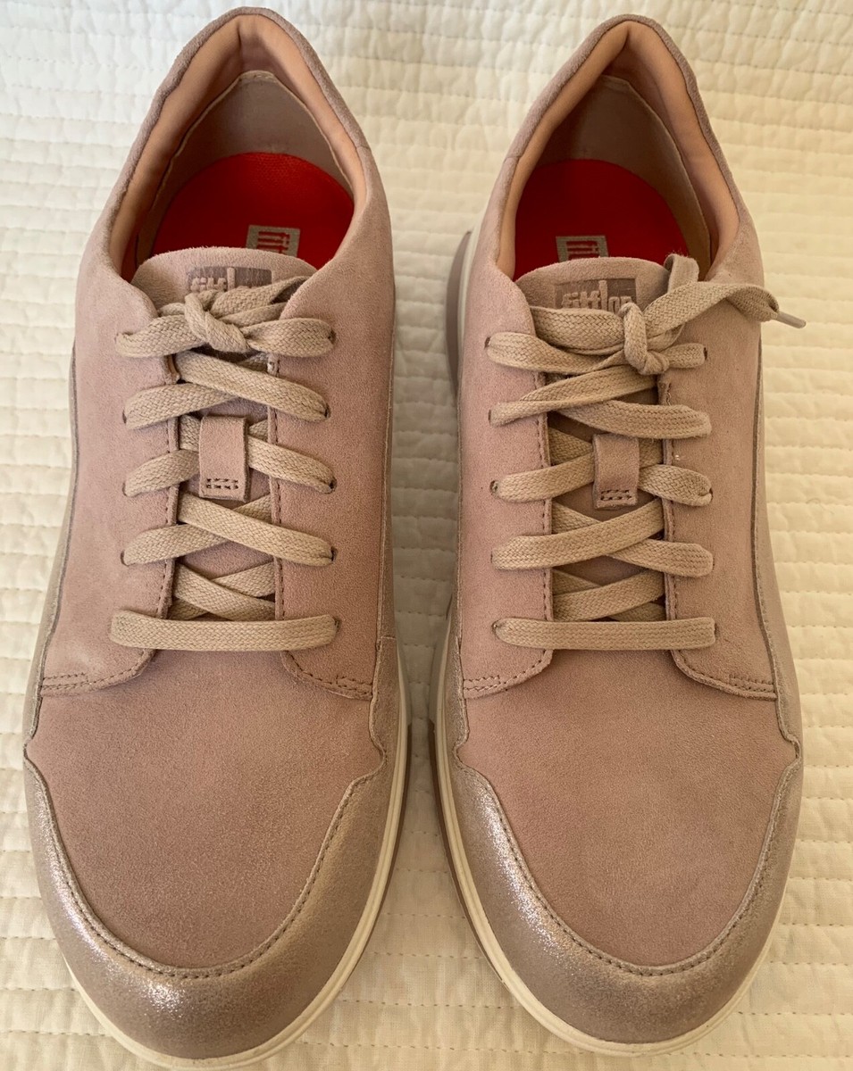 FITFLOP NIB FREYA SUEDE SNEAKERS MINK (PINK/PURPLE) SHADE SIZE