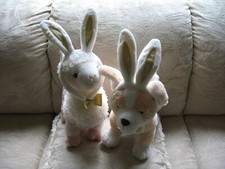 FAO Schwarz LOT of 2, Llama and Dog plush Excellent Condition, See description