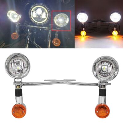 Passing Spot Fog Turn Signals Light Bar Kit For Yamaha V Star 250 650 950 1300