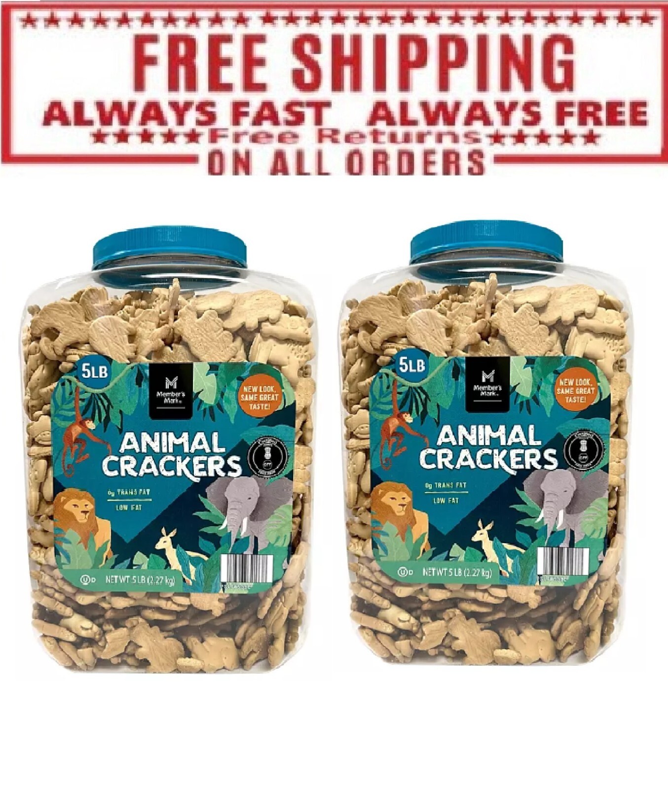 Pack of 2 Member's Mark Animal Crackers (5 lbs.) eBay