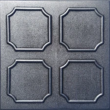 Ceiling Tiles, Glue Up, DIY, Decorative Styrofoam, ALFA 20" x 20" Antique Silver