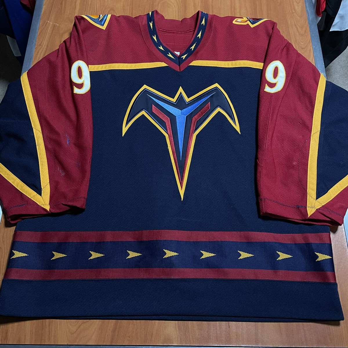 Game Worn Marc Savard Atlanta Thrashers 2002-03 NHL Jersey Used