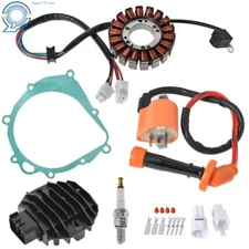 For Suzuki LTZ400 LT-Z400 Ignition Coil Spark Plug Regulator Rectifier & Stator