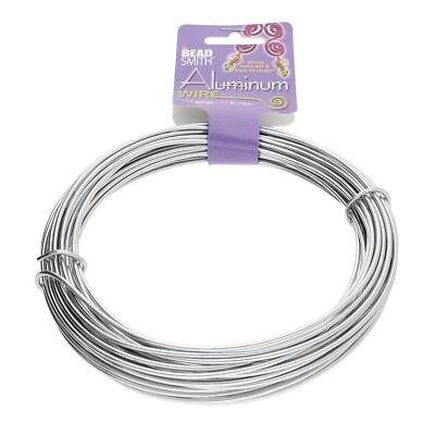 Beadsmith Aluminum Wire 12 Gauge 39' Coil-Silver