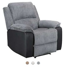 WestWood Recliner Sofa Armchair Lounge Chair Fabric Manual Faux Leather Cinema