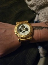 Vintage Guess Watch 1991 4 Dials Water Resistant Leather Band