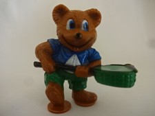 Figurka kolekcjonerska i figurka do zabawy / niedźwiedź jako rybak - 40 mm