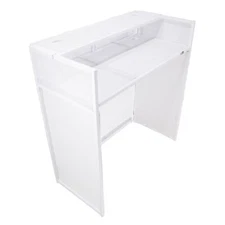 ProX XF-VISTA WH MK2 DJ Facade Table Station White & Black Scrims and Padded Bag