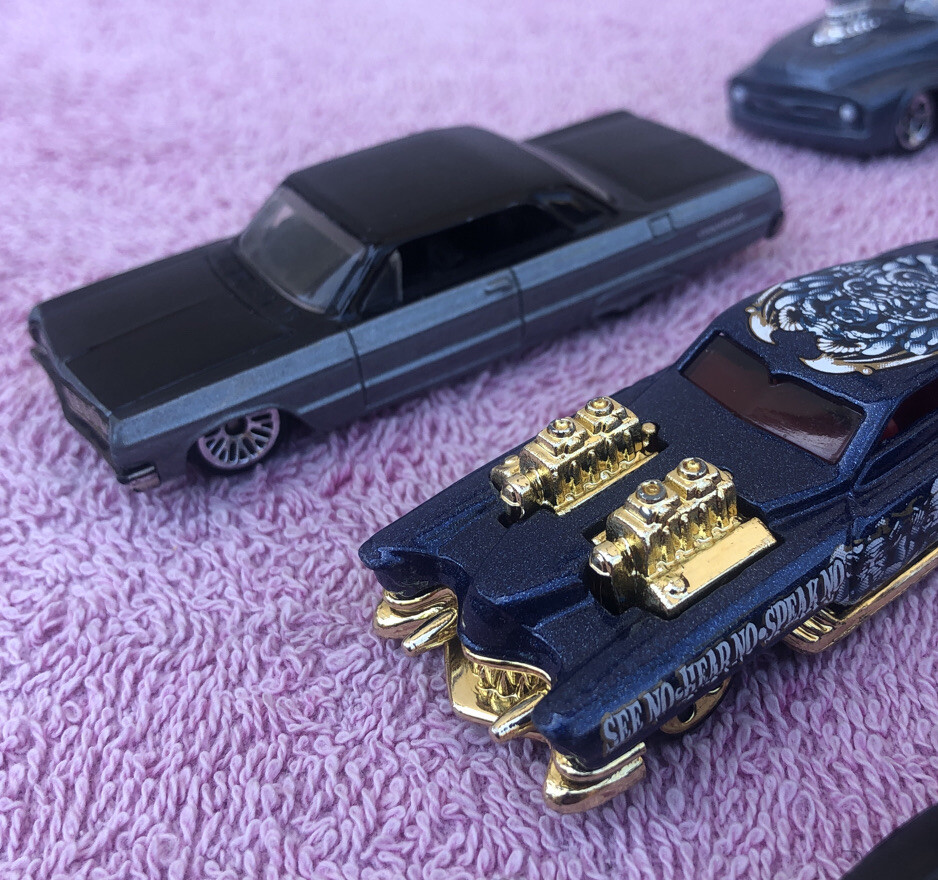 Hot Wheels Lowrider DIECAST CARS (Lot of 6) ‘64 Impala, ‘56 Ford Wagon