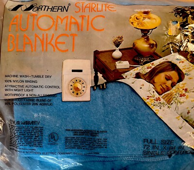 Vintage Electric Automatic Full  Double Starlight 70 s Blue A34